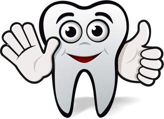 Zahn als Figur oder Logo für Zahnarzt oder Zahnmedizin