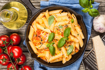 Traditional penne pasta
