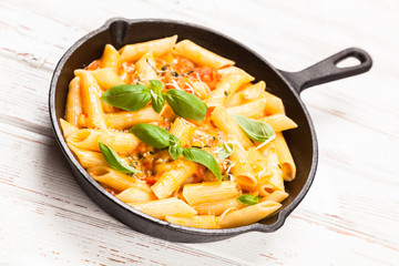 Traditional penne pasta