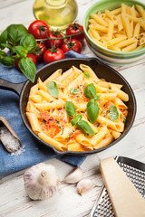Traditional penne pasta