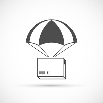 Box on a parachute icon