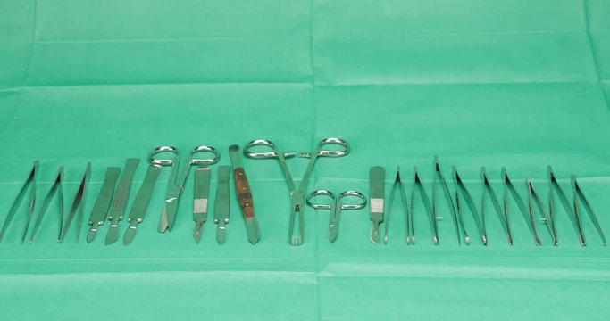 Set of surgical instrument time lapse