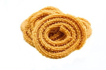 Murukku - Crunchy savory iondian snack, selective focus