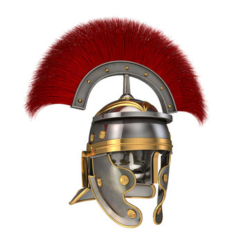 Isolated 3d illustration of a Roman Helmet