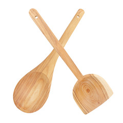  Wooden Spoon isolated on white background