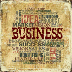 Business Word Cloud Concept Background 
