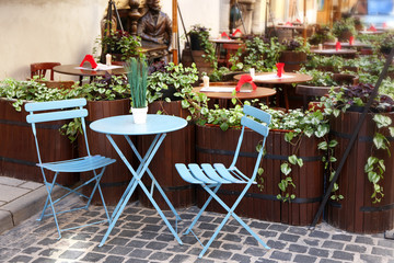 City cafe background