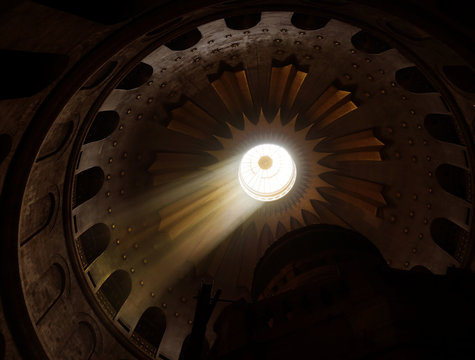 The Rotunda above the Edicule in the Church of the Holy Sepulchre, Israel.