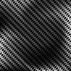 Black abstract background with black and white halftone texture, circles pattern for design concepts, banners, posters, wallpapers, web, presentations and prints. Vector illustration.