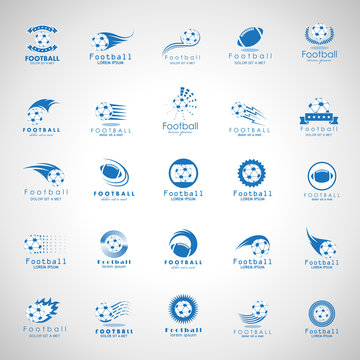 Ball Icons Set - Isolated On Gray Background. Vector Illustration, Graphic Design 