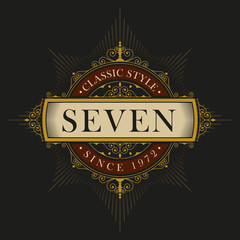 Vector luxury emblem design template