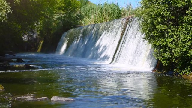 Buki Canyon Waterfall, Ukrainian Falls, Beautiful Fall. Beautiful nature of Ukraine, Buksky waterfall, buky canyon. Active leisure Places in Ukraine.
