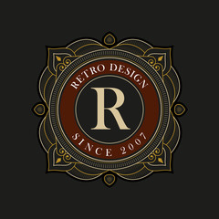 Vector luxury monogram design template