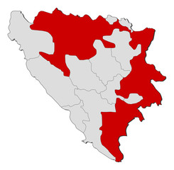 Map - Bosnia and Herzegovina, Republika Srpska
