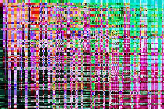 colorful abstract background texture. glitches, distortion on the screen broadcast digital TV satellite channels