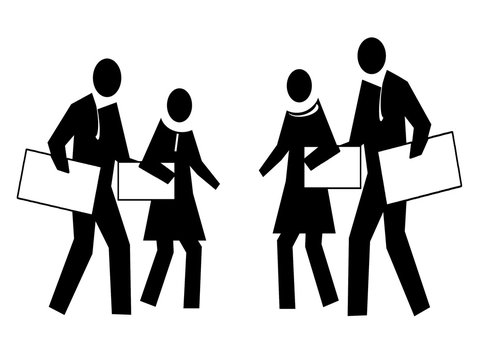 Business  people - background