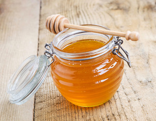 Healthy organic honey jar