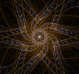 Fantasy desktop wallpaper, fractal pattern.