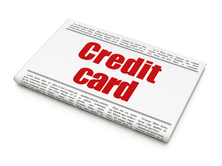 Money concept: newspaper headline Credit Card