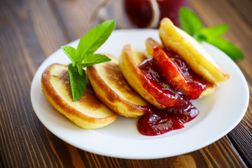 sweet pancakes on a plate