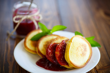 sweet pancakes on a plate