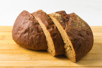 Sliced dark bread