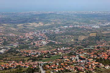 Obraz premium beautiful landscape view of the surroundings of San-Marino