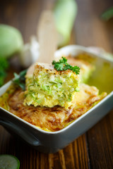 casserole with cheese and zucchini