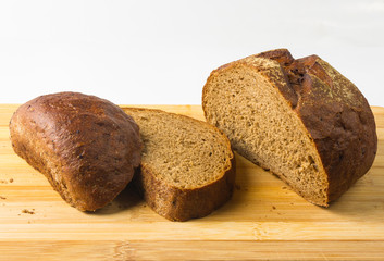 Sliced dark bread