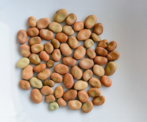 Obraz premium a lot of kidney brown beans on white background