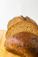 Sliced dark bread