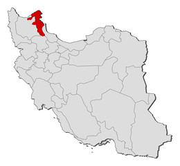 Map - Iran, Ardabil