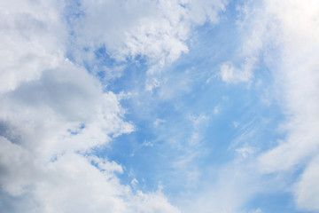 Blue sky background with white clouds. Clouds with blue sky. Clouds background. Sky print. Clouds print