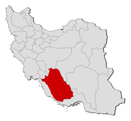 Map - Iran, Fars