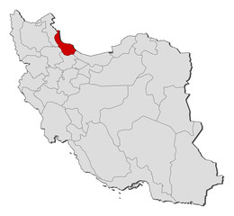 Map - Iran, Gilan