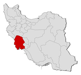 Map - Iran, Khuzestan