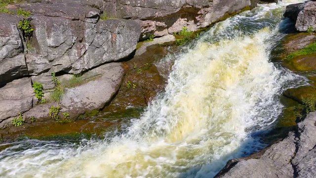 Buky Canyon Waterfall, Ukrainian Falls, Beautiful Fall. Beautiful nature of Ukraine, Buksky waterfall, buky canyon. Active leisure Places in Ukraine.