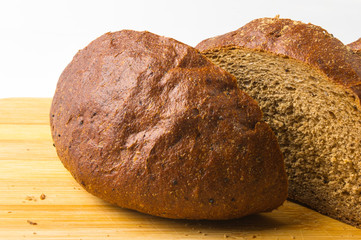 Sliced dark bread