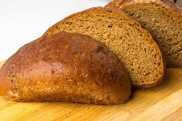 Sliced dark bread