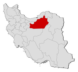 Map - Iran, Semnan