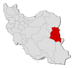 Map - Iran, South Khorasan