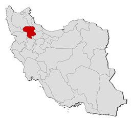 Map - Iran, Zanjan