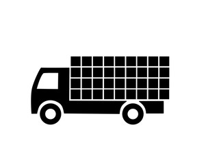 Black lorry silhouette 