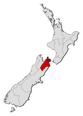 Map - New Zealand, Tasman