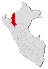Map - Peru, Amazonas
