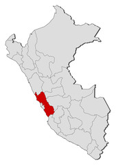 Map - Peru, Lima