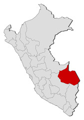 Map - Peru, Madre de Dios