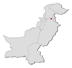 Map - Pakistan, Islamabad
