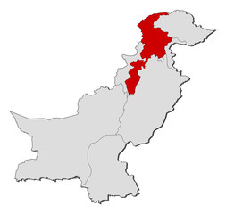 Map - Pakistan, Khyber Pakhtunkhwa