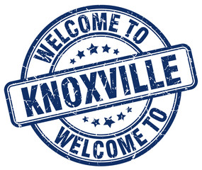 welcome to Knoxville blue round vintage stamp - obrazy, fototapety, plakaty